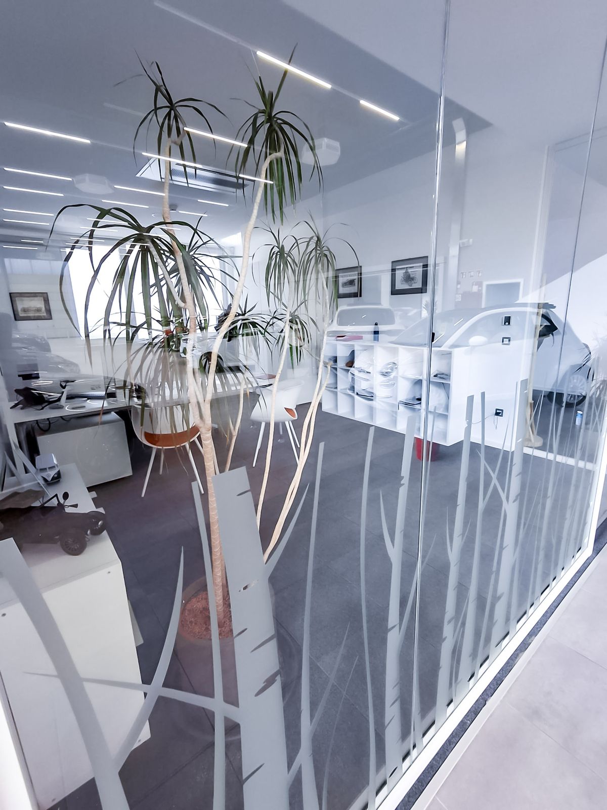 Ufficio con pareti vetrate